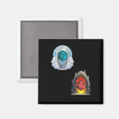 Aimant Sticker pour malchance Heaven Hell D20 Fortune (Recto/Verso)