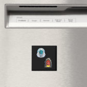 Aimant Sticker pour malchance Heaven Hell D20 Fortune (In Situ (Lave-vaisselle))