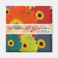 Stickers de mariage Gerber Daisy ou Personnaliser