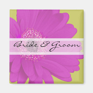 Aimant Stickers de mariage Gerber Daisy ou Personnaliser
