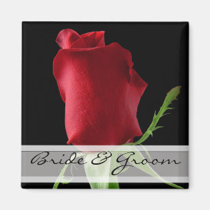 Aimant Stickers mariage Rose rouge Personnaliser pour tou