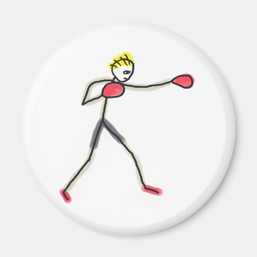 Aimant Stickman Boxe (Devant)