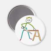 Aimant Stickman Menuisier (Recto/Verso)