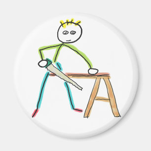 Aimant Stickman Menuisier