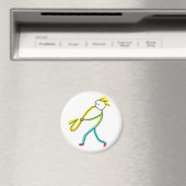 Aimant Stickman Saxophoniste (In Situ (Lave-vaisselle))