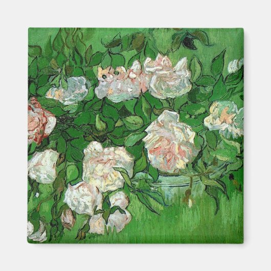 Aimant Still Life : Roses roses roses de Vincent van Gogh (Devant)
