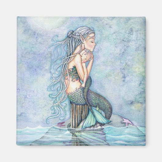 Aimant Still Waters Mermaid Mother and Infant Baby Shower (Devant)