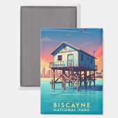 Aimant Stiltsville dans le parc national de Biscayne (Recto/Verso)