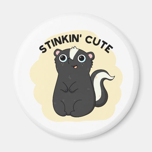 Aimant Stinkin Funny Adorable Skunk Pun (Devant)