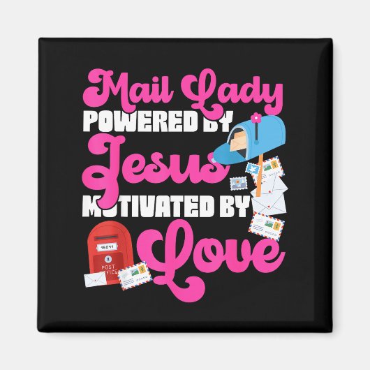 Aimant Stman Mailman Jesus Faith Christian Mail Lady Were (Devant)