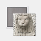 Aimant Stockholm Lion Statue Suède Personnaliser (Recto/Verso)