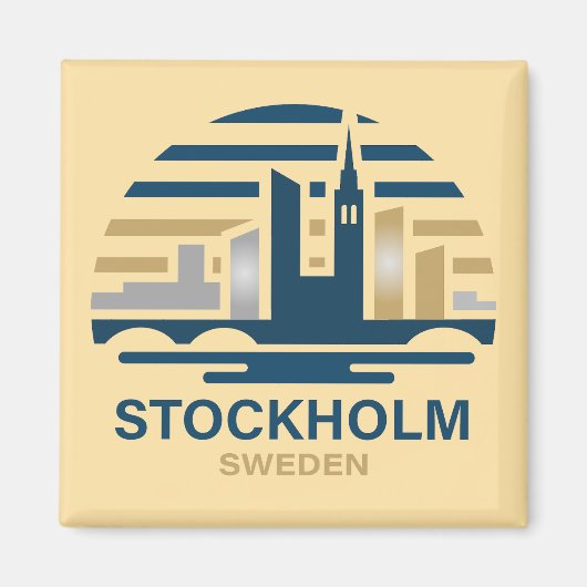 Aimant Stockholm Suède Europe (Devant)