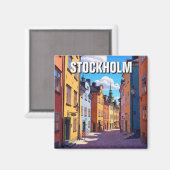 Aimant Stockholm Suède Voyages (Recto/Verso)