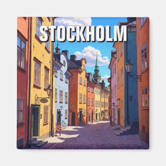 Aimant Stockholm Suède Voyages (Devant)