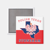Aimant Stoneham Polonais Texan (Recto/Verso)