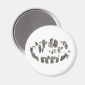 Aimant Stonehenge : Modèle 3D : (Recto/Verso)