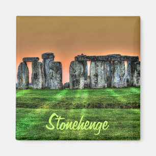 Aimant Stonehenge Standing Stones au coucher du soleil