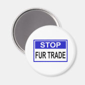 Aimant Stop Fur Trade Panneau bleu (Recto/Verso)
