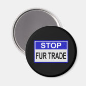 Aimant Stop Fur Trade Panneau bleu (Recto/Verso)