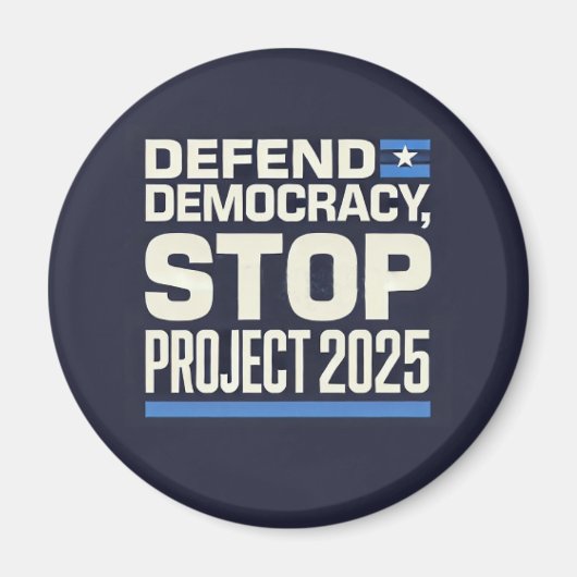 Aimant Stop Project 2025 - Défendre la démocratie - Vote (Devant)