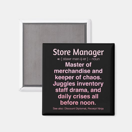 Aimant Store Manager (Recto/Verso)