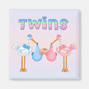 Aimant Stork avec jumeaux