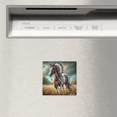 Aimant Storm Stallions Paint Horse Amant amérindien (In Situ (Lave-vaisselle))