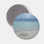 Aimant Stormy Sandcastle Beach Landscape (Recto/Verso)