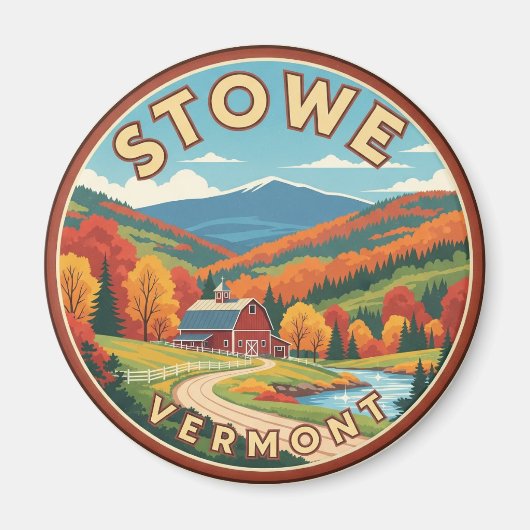 Aimant Stowe Vermont Travel (Devant)