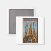 Aimant Strasbourg - Cathédrale et Arbres (Recto/Verso)