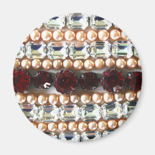 Aimant Strass et perles - bijoux vintage