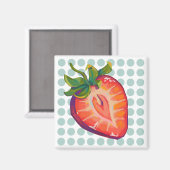 Aimant Strawberry, fraises (Recto/Verso)