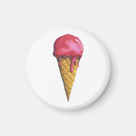 Aimant Strawberry Ice-cream cone (Devant)