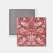 Aimant Strawberry Thief Maroon, William Morris (Recto/Verso)