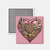 Aimant Streampunk Heart Ruby Valentine (Recto/Verso)