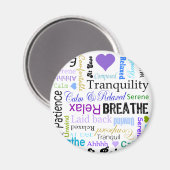 Aimant Stress relief Calme & Relaxation Typographie (Recto/Verso)