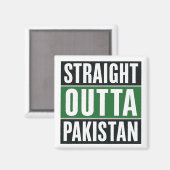 Aimant Stright Outta Pakistan Bold Conception de la fiert (Recto/Verso)