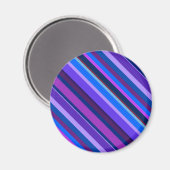 Aimant stripes en bleu et purple (Recto/Verso)