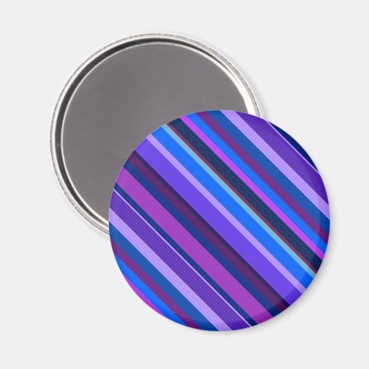 Aimant stripes en bleu et purple (Recto/Verso)