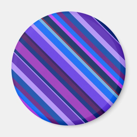 Aimant stripes en bleu et purple (Devant)