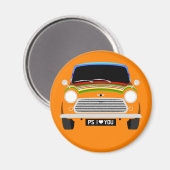 Aimant Stripey classique Austin Mini Cooper voiture (Recto/Verso)