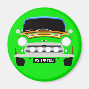 Aimant Stripey classique Austin Mini Cooper voiture