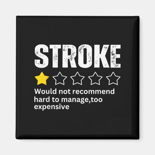 Aimant Stroke Survivor Heart Disease Warrior Fighter Card (Devant)