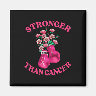 Aimant Stronger Than Cancer Boxing Gloves Pink Ribbon Bre