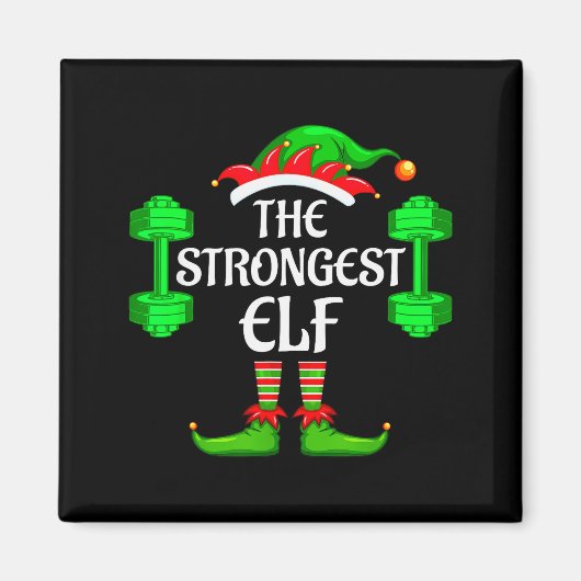 Aimant Strongest Elf Matching Family Group Christmas Part (Devant)