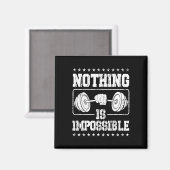 Aimant Strongman Rien N'Est Impossible Accès Bodybuilder (Recto/Verso)