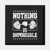 Aimant Strongman Rien N'Est Impossible Accès Bodybuilder (Devant)