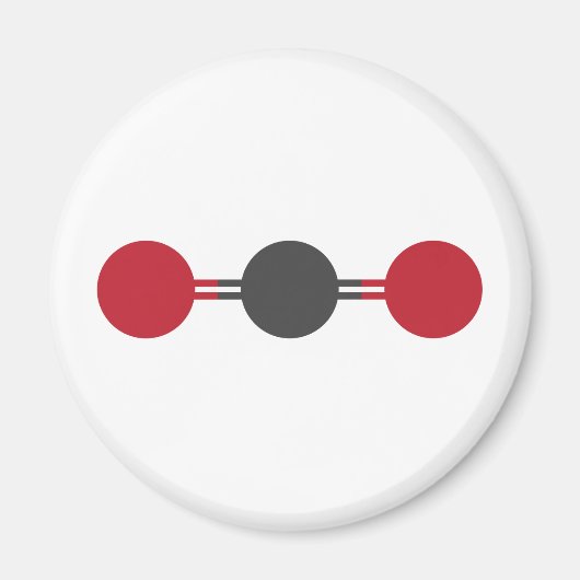 Aimant Structure moléculaire du CO2 (Devant)