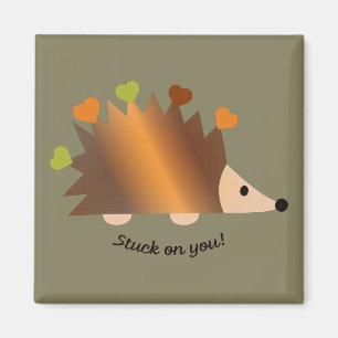 Aimant Stuck on You Hedgehog and Hearts