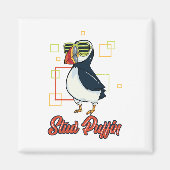 Aimant Stud Puffin Seaside Bird Illustration (Devant)